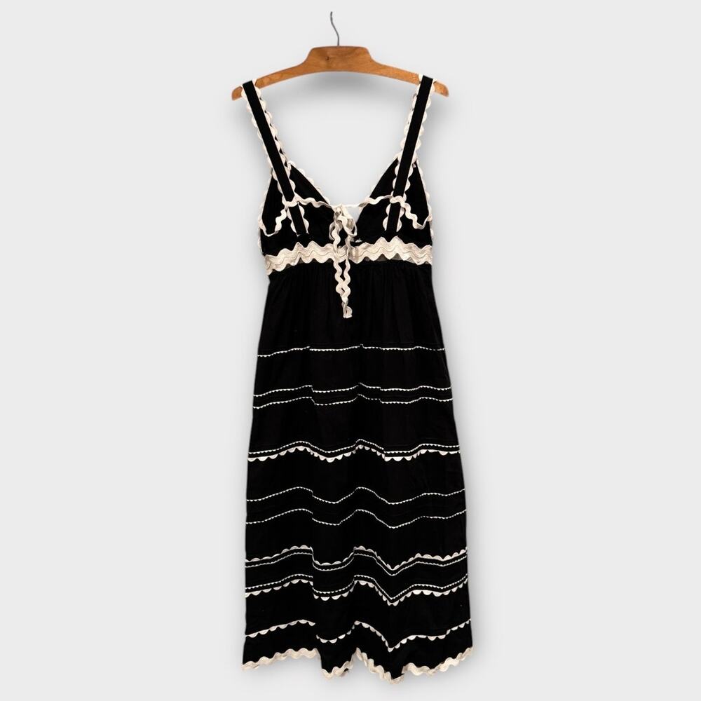 Sea New York  Black Ryleigh Ric Rac Sleeveless Dress Size 6 - Picture 8 of 13
